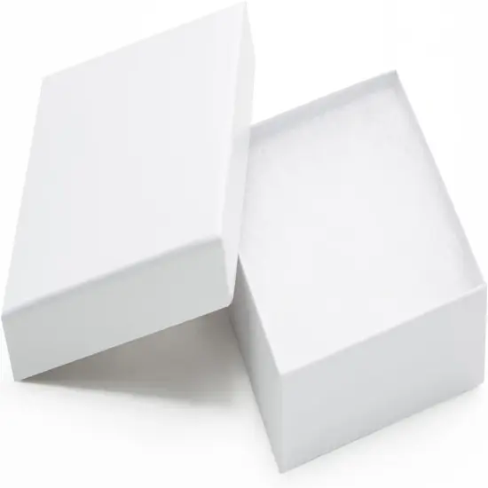 Magicool 20 Pack 3.5x3.5x1 Inch Cardboard Jewelry box Necklaces,Bracelets,Earrings,Small Gift Packaging,Jewelry Gift Boxes Lids Filled Cotton(White), 3.5x3.5x1 Inch (Pack of 20) {1}