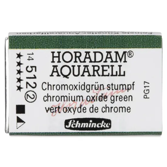 Schmincke Horadam Aquarell Watercolor - Chromium Oxide Green, Full Pan {1}