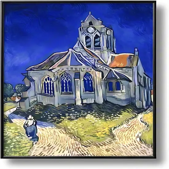 Van Gogh Diamond Painting Kits Orville Church,5D Full Drill Diamond Art Kit Canvas Painting Gift for Adults, Home Decor {1}