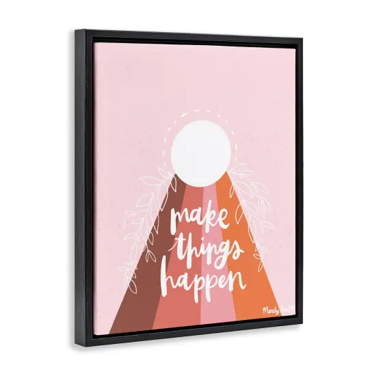 Stupell Industries Minimal Make Things Happen Floating Frame Design by Mandy Ford Art + Illustration {3}