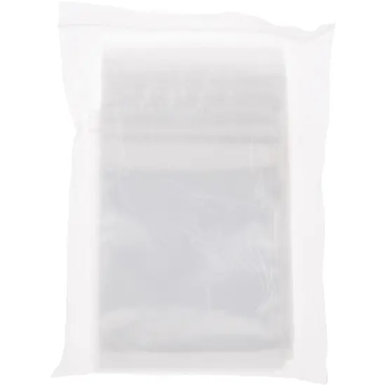 Plymor 5" x 14" (Pack of 100), 2 Mil Zipper Reclosable Plastic Bags {4}