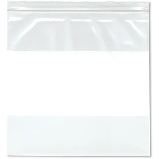 Plymor 10" x 10" (Pack of 100), 4 Mil Heavy Duty White-Block Zipper Reclosable Plastic Bags {1}