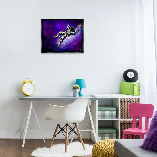 Stupell Industries Relaxing Astronaut in Space Floating Frame Design by Jesse Keith {2}