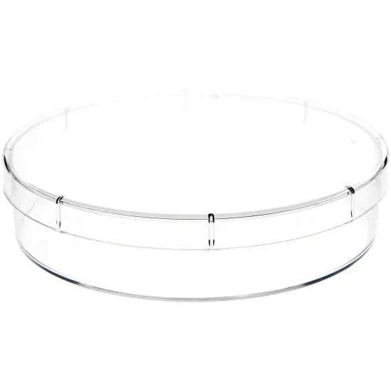 Pioneer Plastics 053C Clear Round Petri Dish Plastic Container, 4.6875" W x 1" H {1}