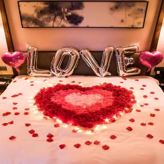 2200 PCS Artificial Fake Rose Petals for Wedding, Romantic Night for Her/Him Set, Engagement, Flower Decorations, Event, Party, in Bulk {4}