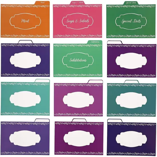 Juvale Wood Recipe Organization Box with Cards and Dividers Brown {5}