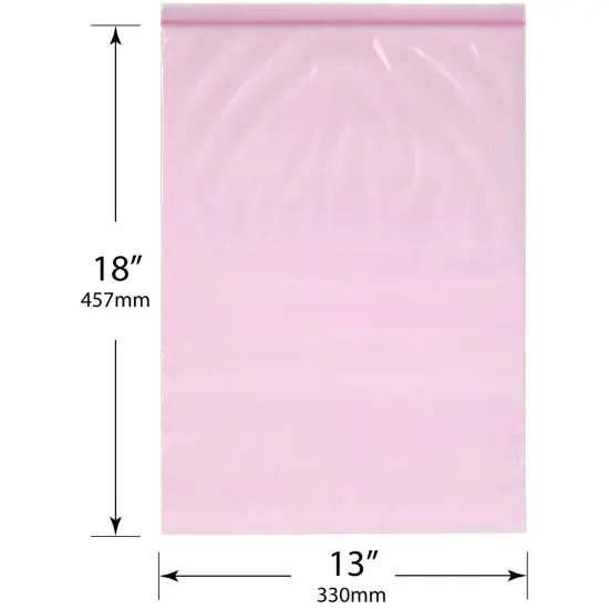 Plymor 13" x 18" (Pack of 100), 4 Mil Heavy Duty Anti-Static Zipper Reclosable Plastic Bags {3}