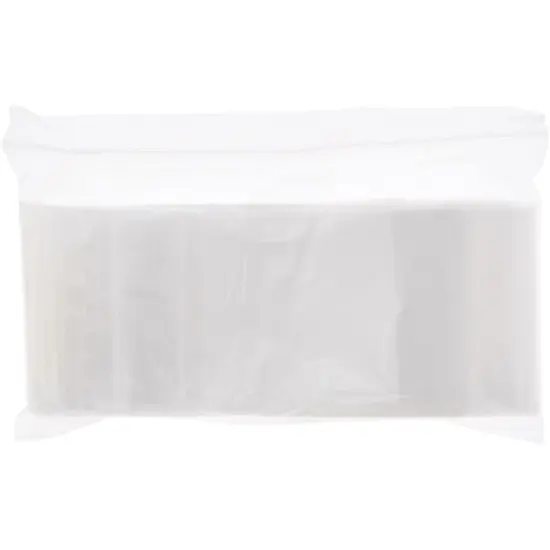 Plymor 3" x 6" (Pack of 100), 2 Mil White-Block Zipper Reclosable Plastic Bags {4}