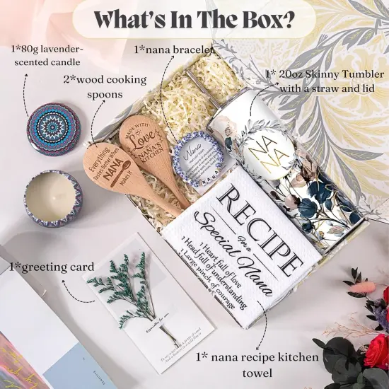 Nana Gifts, Mothers Day Gift Basket for Nana, Grandmother from Grandkids, Granddaughter, Grandson - Kitchen Cooking Present Ideas {2}
