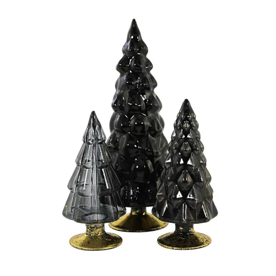 Cody Foster 7.0 Inch Small Hue Tree Black Set / 3 Halloween Decorative Tree Set , Halloween Decor Decorate Decor Mantle Halloween {1}