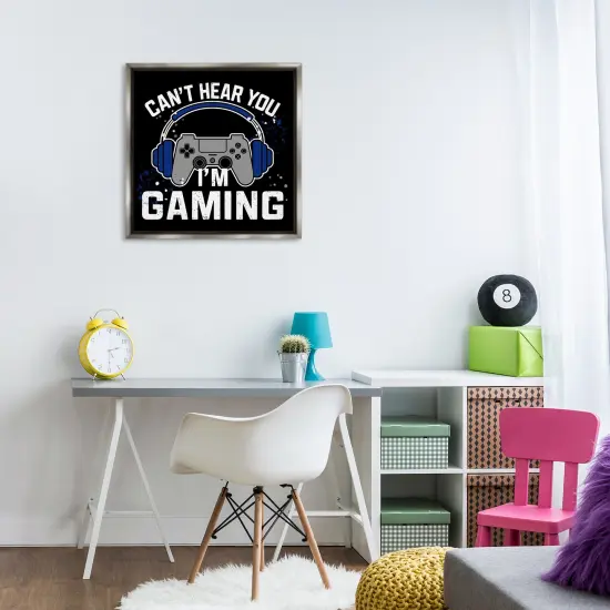 Stupell Industries Can't Hear You Gaming Floating Frame Design by Kim Allen {2}