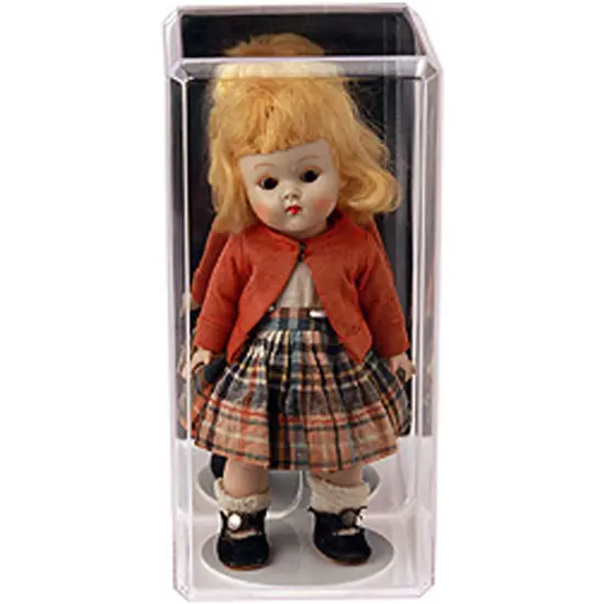 Pioneer Plastics 084CD Clear Plastic Beveled Edge Display Case (Mirrored), 3.5" W x 3.75" D x 8" H (Mailer Box) {3}