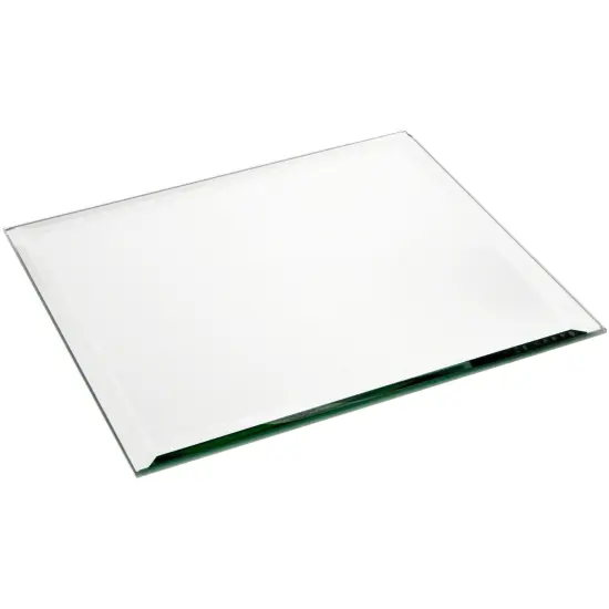 Plymor 8" Square, 5mm Thick Beveled Glass Mirror {1}