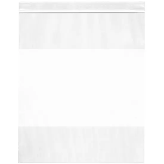 Plymor 10" x 12", 4 Mil with White-Block Heavy Duty Zipper Reclosable Plastic Bags {1}
