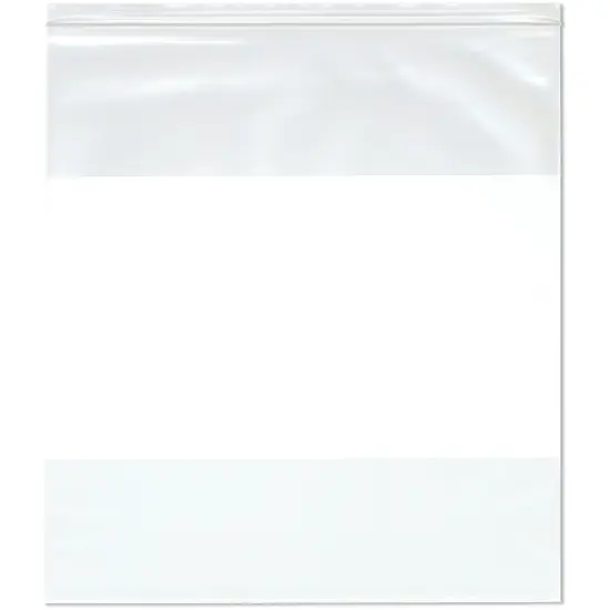 Plymor 18" x 20" (Pack of 50), 4 Mil Heavy Duty White-Block Zipper Reclosable Plastic Bags {1}