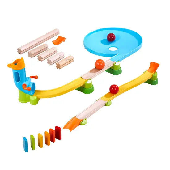 HABA Marble Run Kullerbu Traffic Jam, Ball Track Building Sets for Toddlers 2 and Up, 33 Piece Educational Marble Maze Game Multicolor {3}