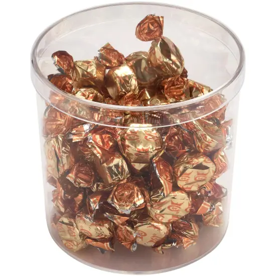 Pioneer Plastics 190C Clear Round Plastic Container, 5.125" W x 5.125" H {3}