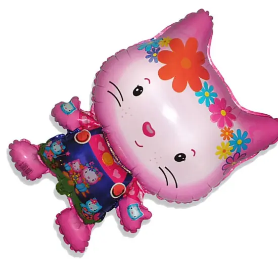 Little Cat Friend White Foil Balloon Large Shape 29" {3}