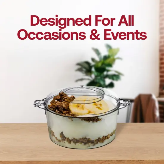 Clear Round Disposable Plastic Mini Dessert Pots - 3.4 oz. (288 Pots) {6}