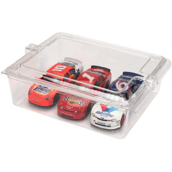 Pioneer Plastics 395C Clear Rectangular Plastic Container, 12.5" W x 10.0625" D x 3.8125" H {4}