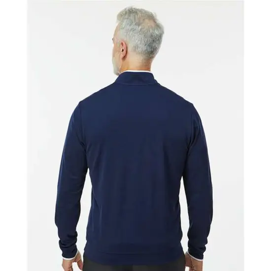 Adidas&reg; Lightweight Quarter Zip Pullover Collegiate Navy/ W {6}