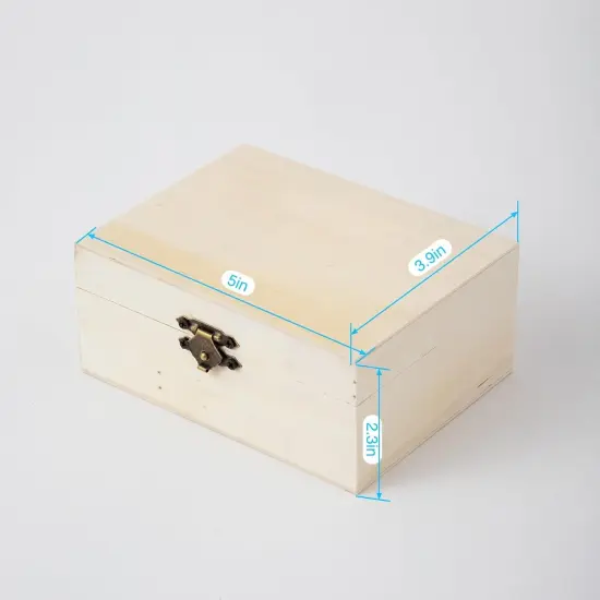 8 pcs Wooden box Holder Desk DIY Wooden Boxes 5X3.9X2.3 In Desktop Organizer Organizer School {3}