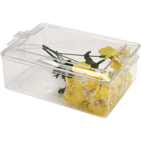 Pioneer Plastics 195C Clear Rectangular Plastic Container, 10.625" W x 7.625" D x 3.75" H {6}
