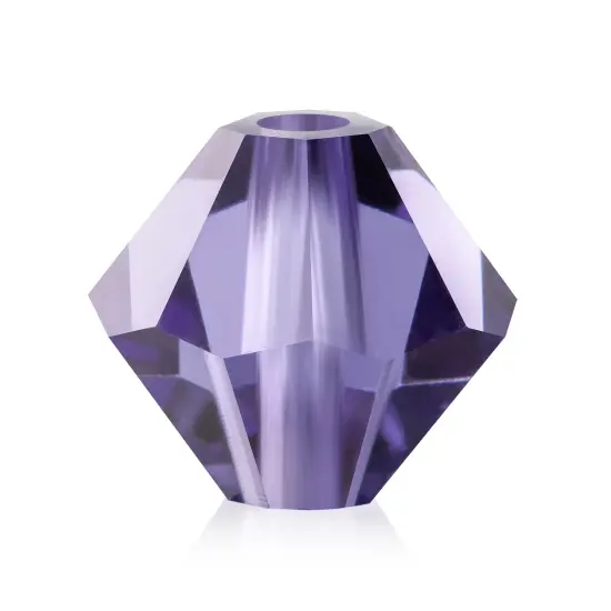 Preciosa 6mm Czech Crystals Bicone Rondelle Beads, 36pcs Tanzanite {1}