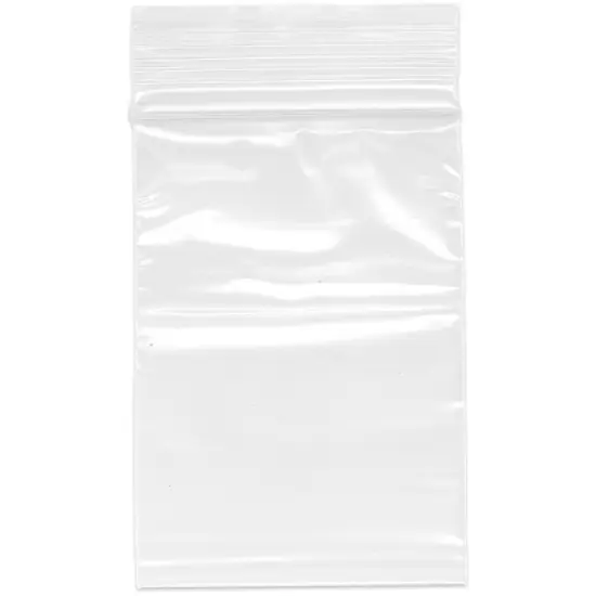 Plymor 2.5" x 3.5", 2 Mil Zipper Reclosable Plastic Bags {1}
