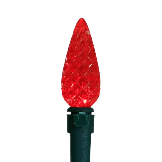 Northlight LED C6 Faceted Christmas Lights - Multicolor - 15.75’ Green Wire - 50ct {6}