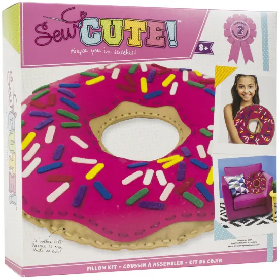 Sew Cute! Felt Pillow Kit-Doughnut {2}