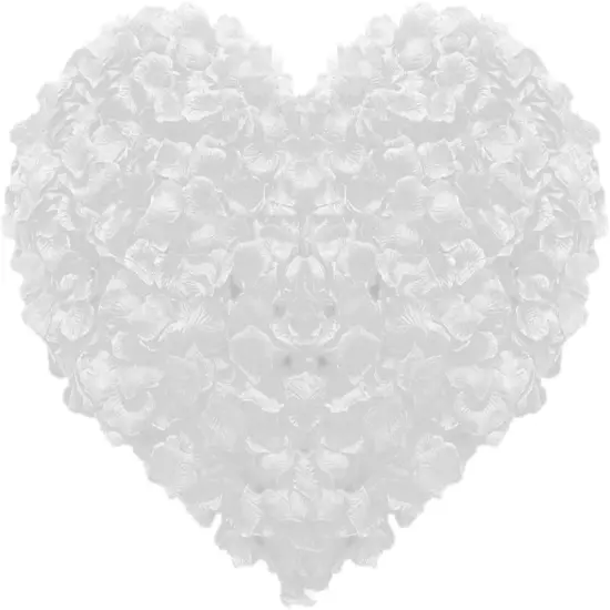 3000 pcs White Rose Flower Petals Artificial Flowers Silk Rose Petals Fake Rose Petals for Romantic Night Valentine ' Day Wedding Party Flower Decorations {1}