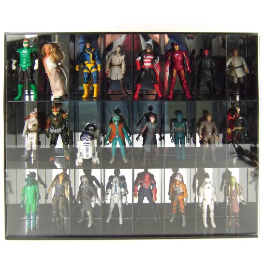 Protech AFSBM 24 Slot Acrylic Display Case for 3" - 4" Action Figures (Wall-Mount), 18" W x 15.25" H x 2.5" D {4}