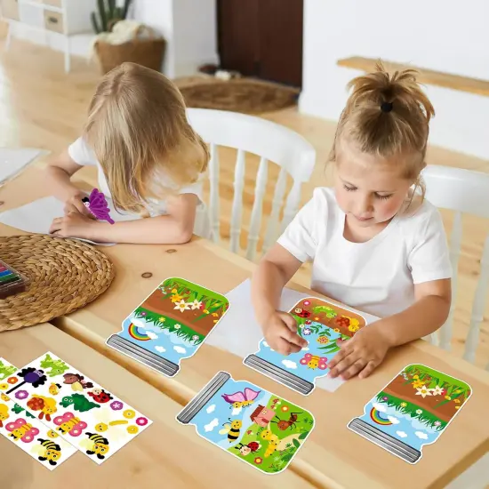 12 Packs Spring Insect Craft Kits, Make Your Own Bug Paper Craft Set, Summer DIY Art Craft Kits {4}