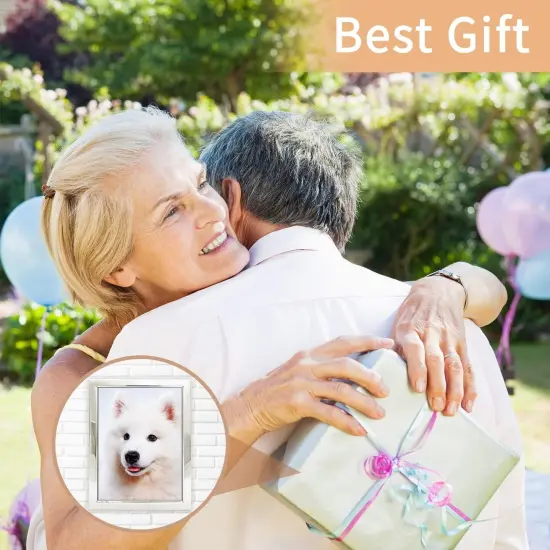 5x7 Picture Frames Silver Metal Photo Frames For Tabletop Display and Wall Decoration {4}