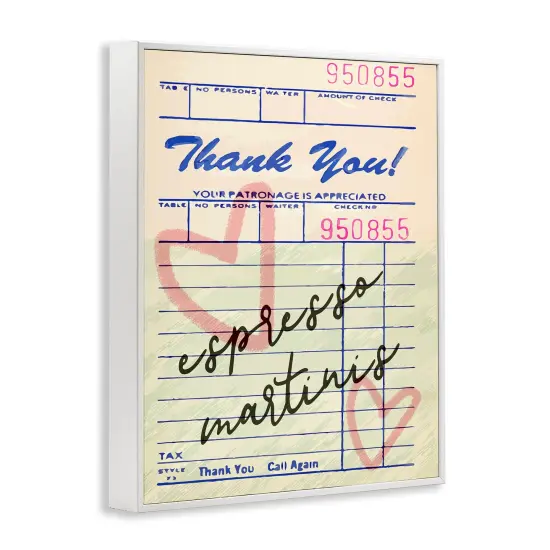 Stupell Industries Espresso Martinis Guest Check Framed Giclee Design by Lil' Rue {3}