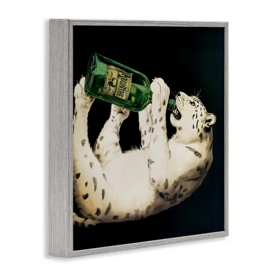 Stupell Industries Leopard Absinthe Bottle Framed Giclee By Annabelle Hall {3}
