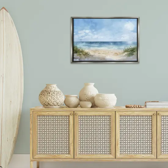 Stupell Industries Serene Summer Beach Floating Frame By LSR Creative Studio {2}
