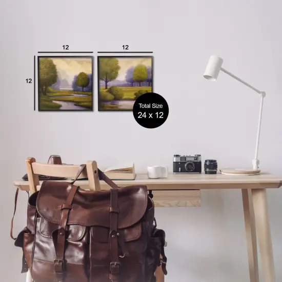 Stupell Industries Lavender Sunrise Reflections 2pc Framed Giclee Set By Gregory Williams {9}