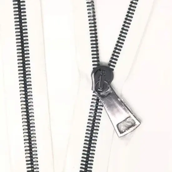 14MM Tape Gun Metal Teeth Glossy European Zipper Separating Open Bottom 36" {1}