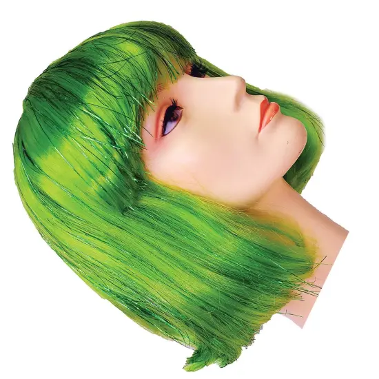 China Doll Wig Green with Tinsel Shine {4}