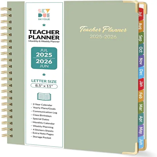 Teacher Planner 2025-2026 Academic Year - Green {1}