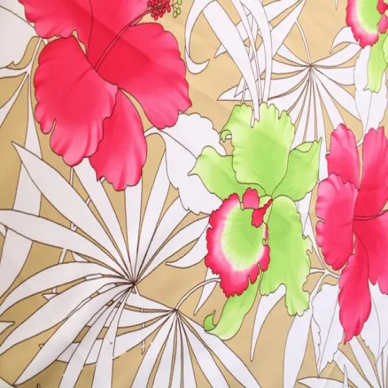 1 Yard Contemporary Jungle Flower Print Stretch Fabric 4 Way Spandex for Leggings, Swimwear & Costumes 58''/60&rdquo; Wide {4}