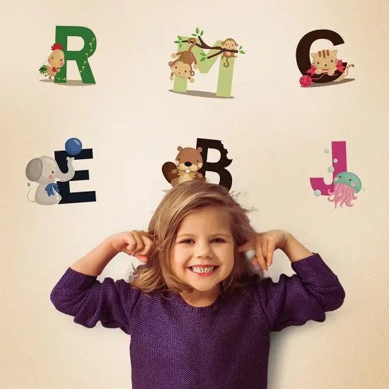 Animal Alphabet Kids Wall Decals {2}