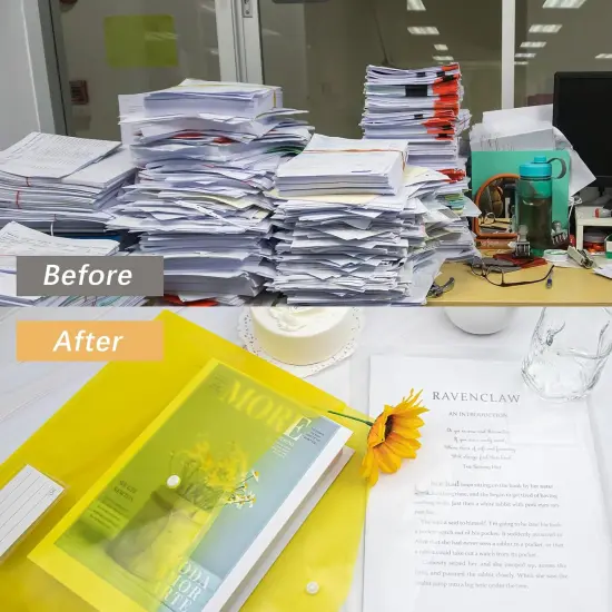 50 PCS Plastic Envelopes with Snap Closure {3}