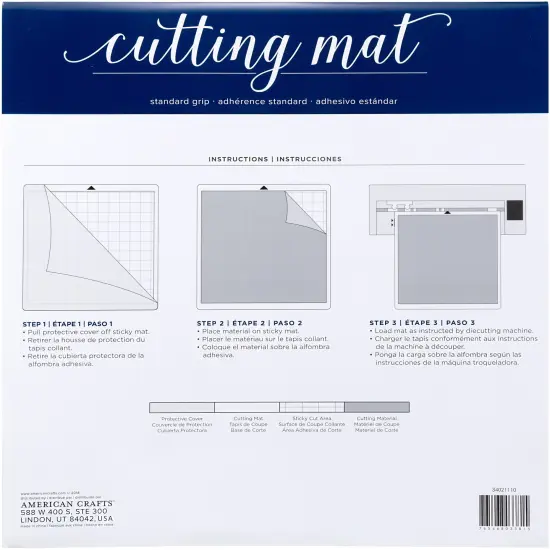 American Crafts Adhesive Cutting Mat 8/Pkg-12"X12" {3}