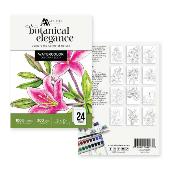 Botanical Elegance: Capture the Colors of Nature Watercolor Coloring Book {1}