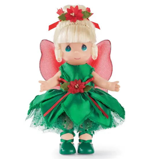 Collections Etc Precious Moments Poinsettia Flower Tinkerbell Collectible Doll {1}