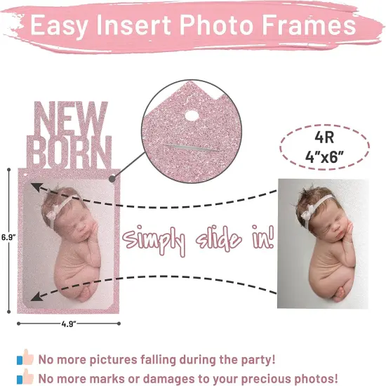 1st Birthday Photo Banner for Baby from Newborn to 12 Months, 1st Birthday Decorations {3}