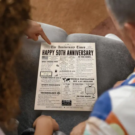 Jumbo 50th Anniversary Card for Women Men, Funny 50th Wedding Anniversary {5}